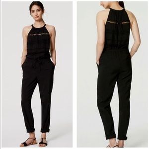 LOFT Black Halter Jumpsuit